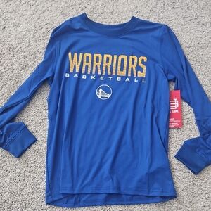 Warriors Youth Long Sleeve Blue Shirt